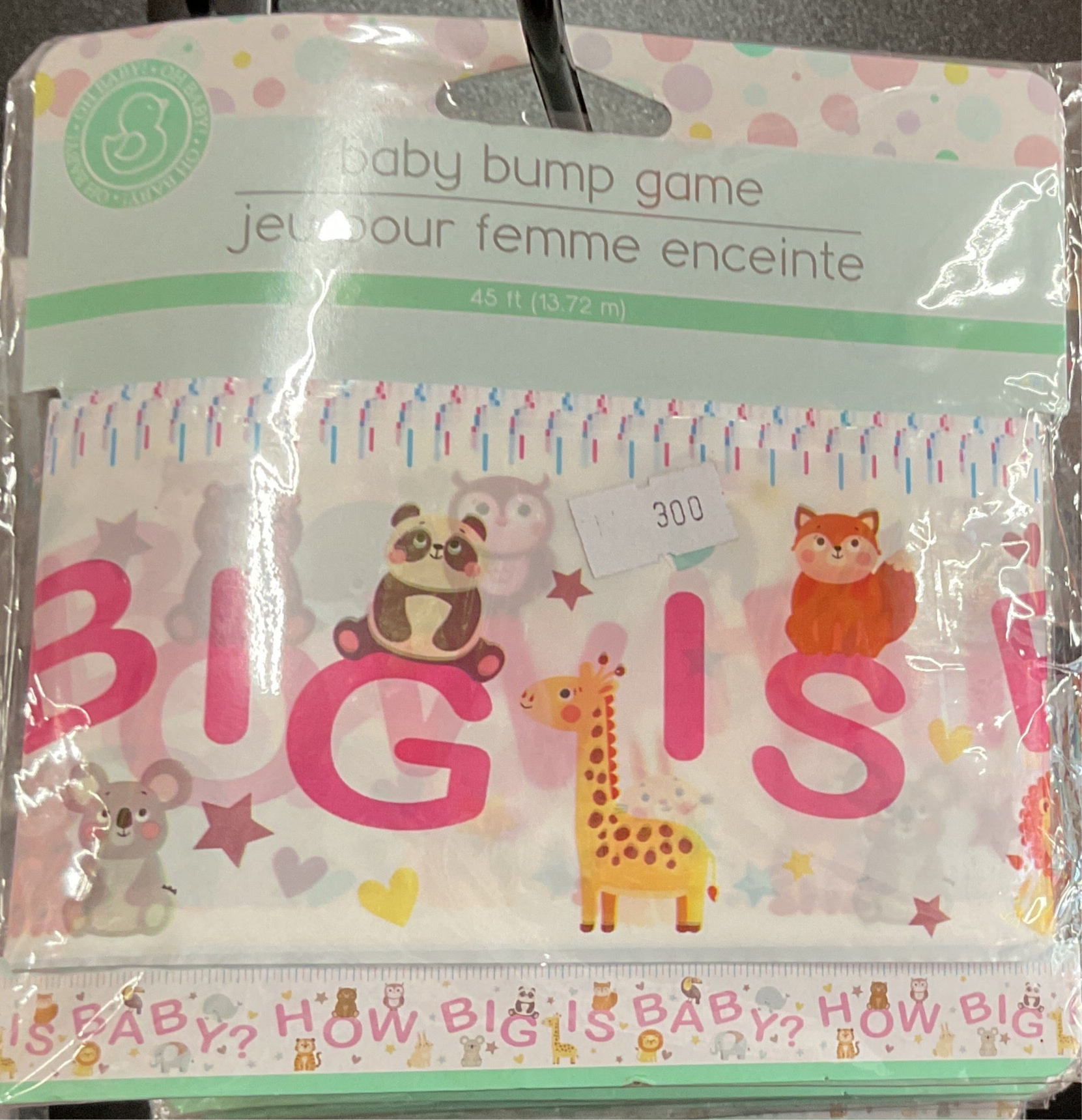 Baby shower baby bump game pink BS31