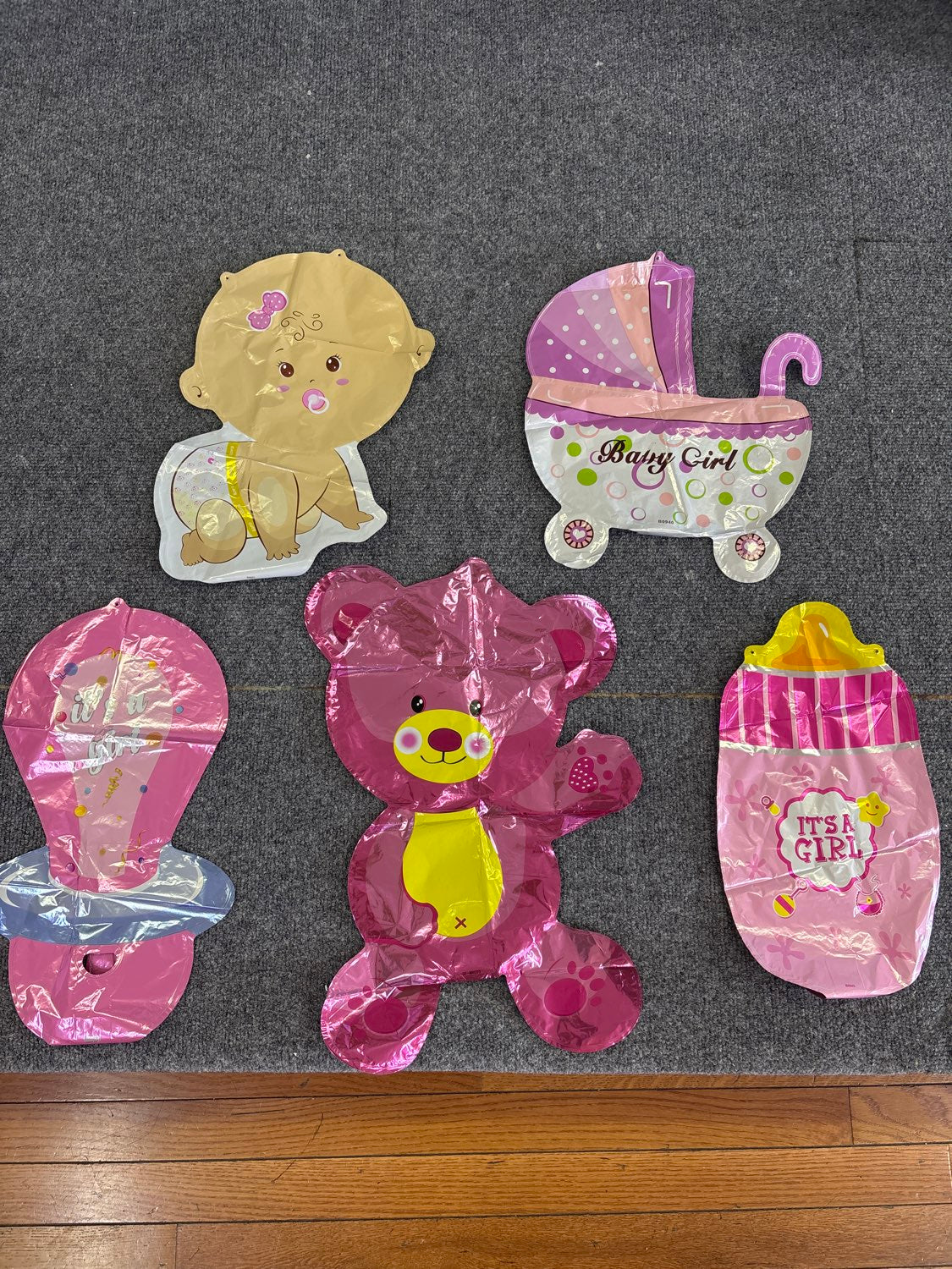 BABY SHOWER GIRL5pc air-filled BALLOON 1pc 3.00 all 5pc 15.00 BS75