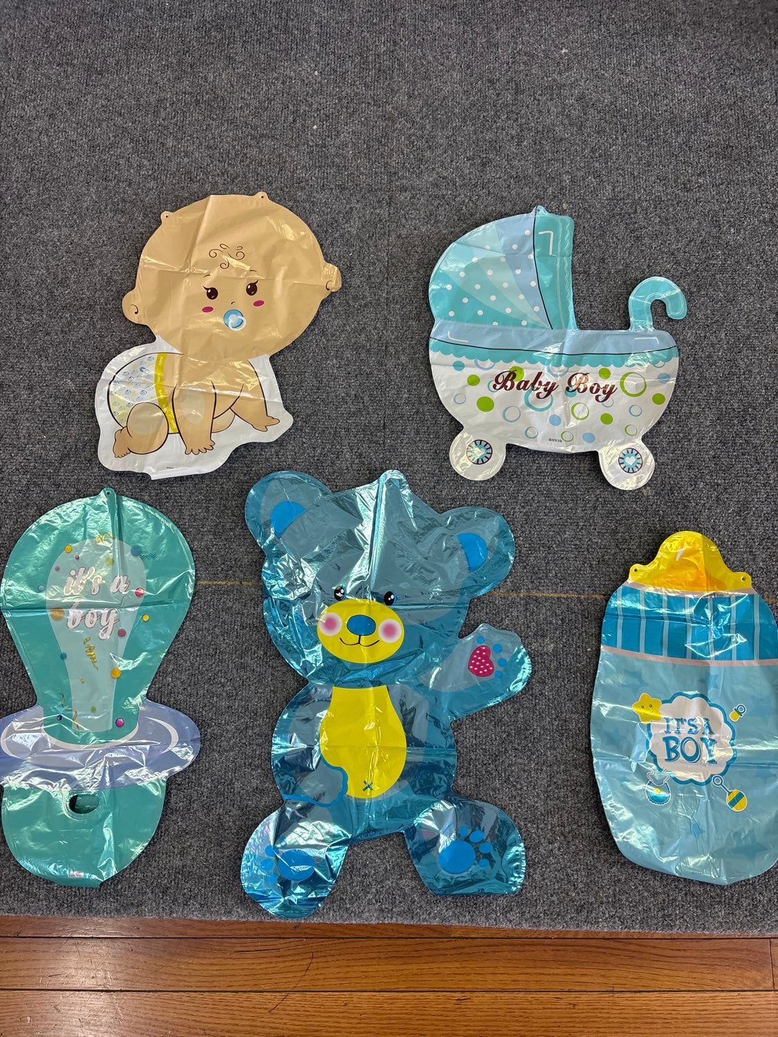 BABY SHOWER BOY 5pc air-filled BALLOON 1pc 3.00 all 5pc 15.00 BS76