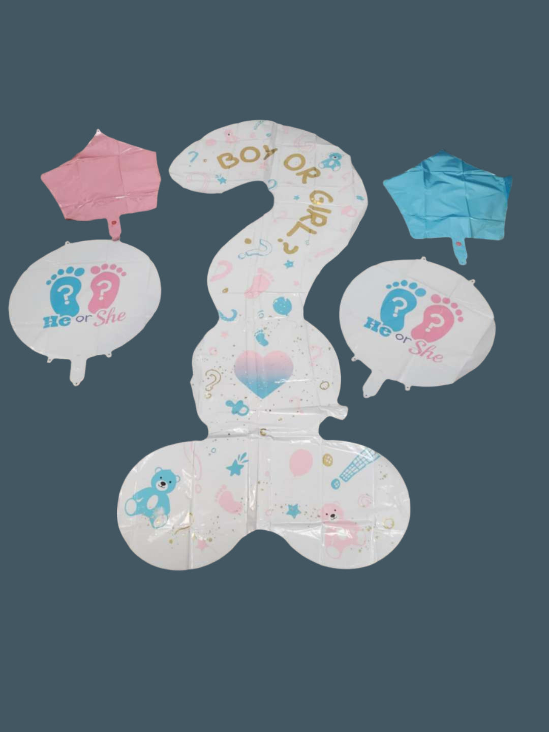 BABY SWOWER 5PC STAR SHAPED AIR-FILLED BALLOON BS78