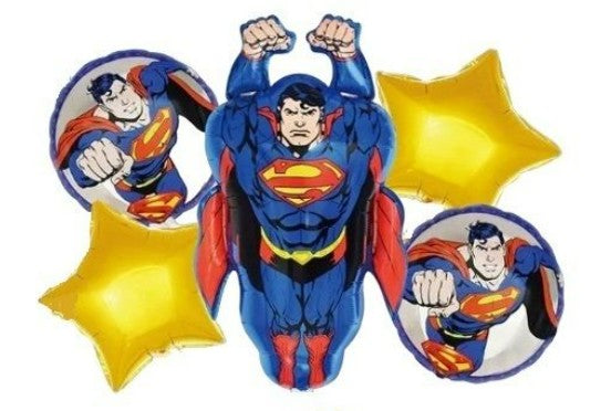 5pcs Superman Theme 33” Balloon Set -KB#43