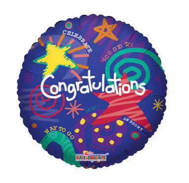 CONGRATS GRADS! BLUE 18" BALLOON -G46