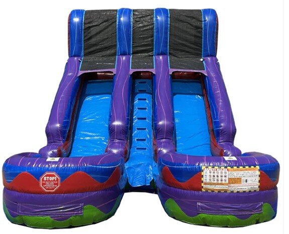 15ft Dual Lane Slide (Dry bounce house)