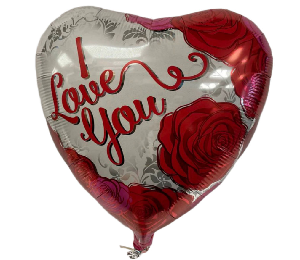 I love you Roses and Hearts 18" Balloon -L12