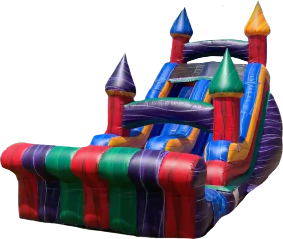 19ft Marble Castle Slide (Dry bounce house)