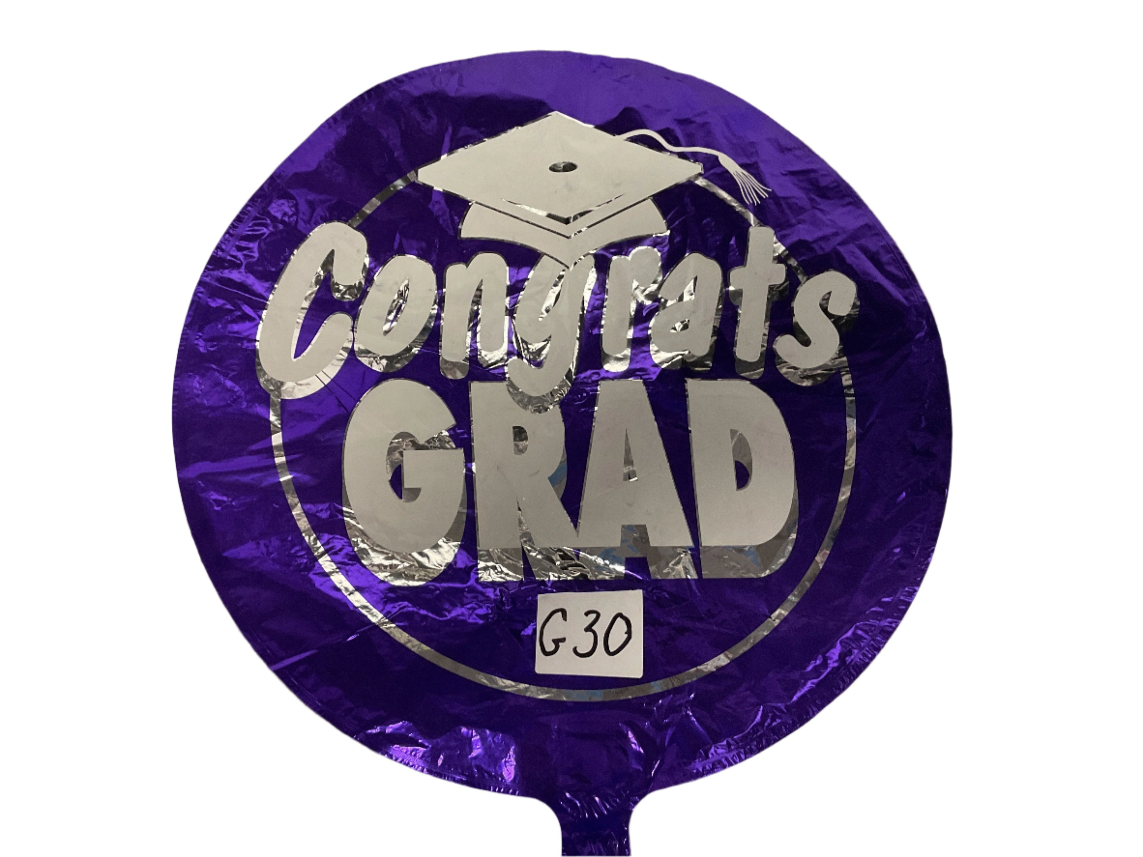 CONGRATS GRADS! PURPLE 18" BALLOON -G30