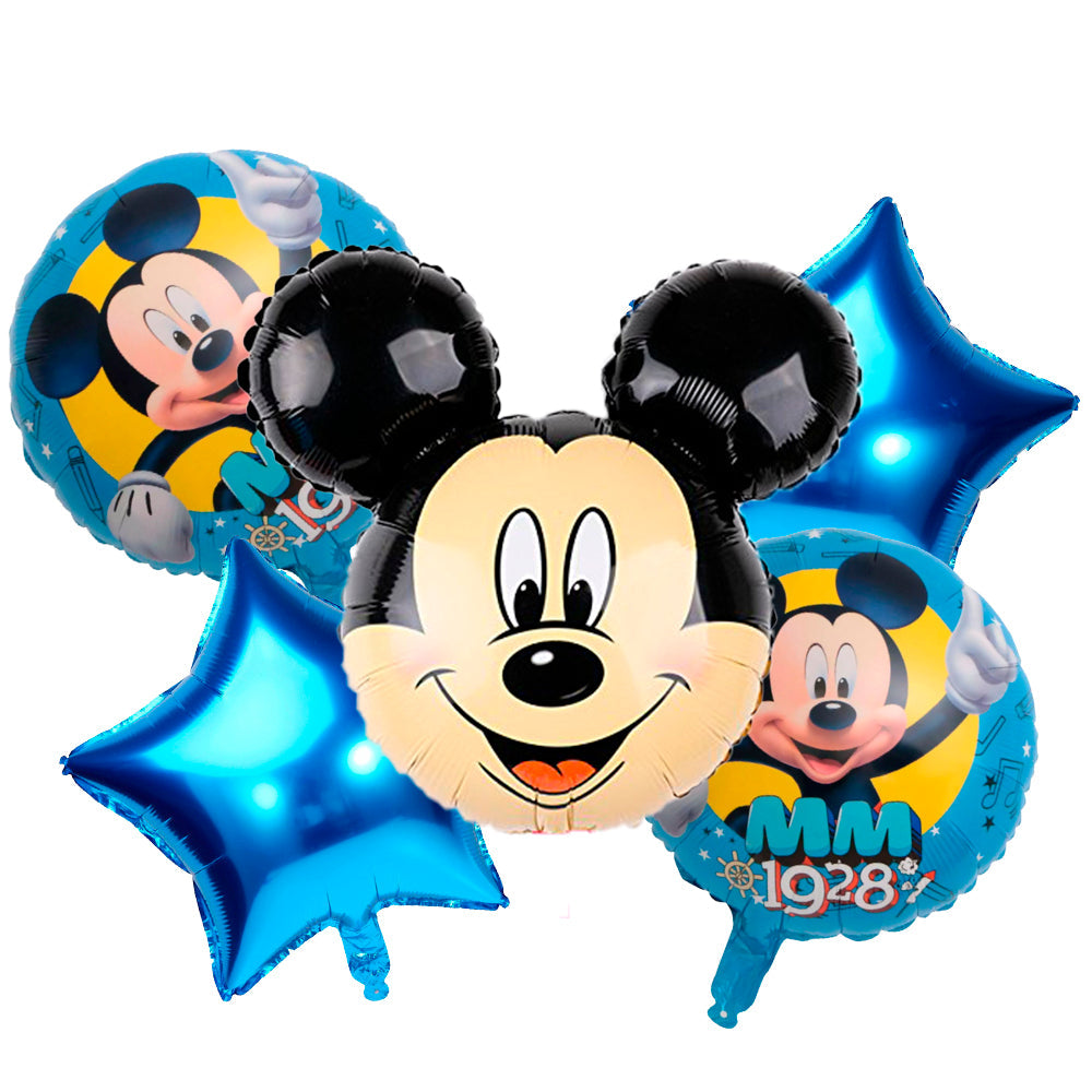 5pcs Mickey Mouse Birthday Theme 27” Balloon Set -KB#34
