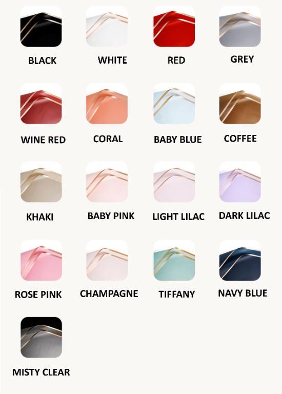 Korean Gold Edge Wrapping Flower Paper