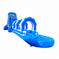 24ft Blue Marble Waterslide with Slip N Slide