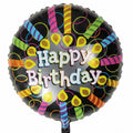 Happy Birthday colorful candles! Balloon 18’’ B33