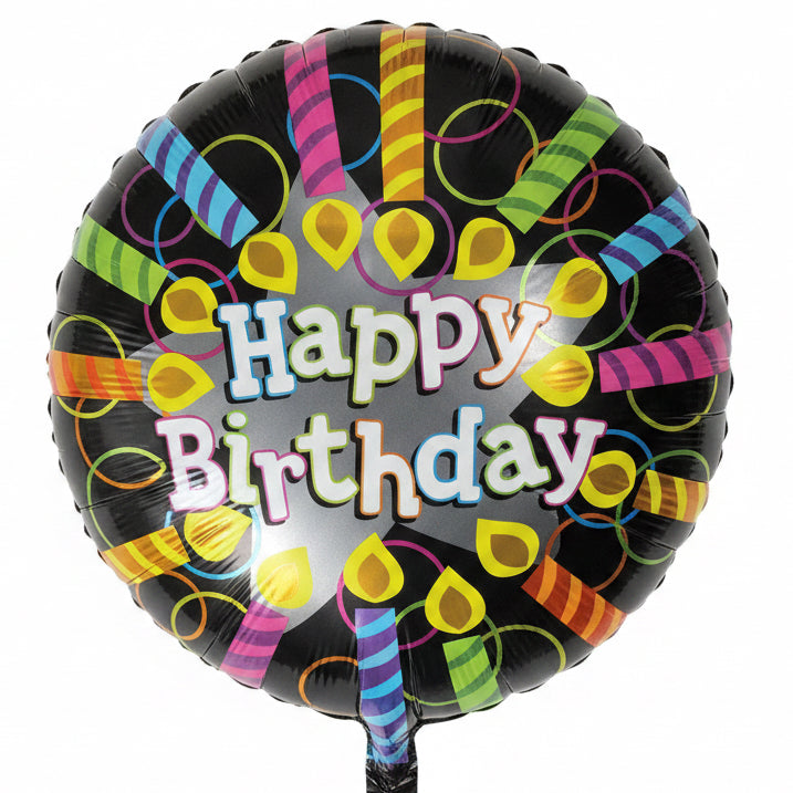 Happy Birthday colorful candles! Balloon 18’’ B33