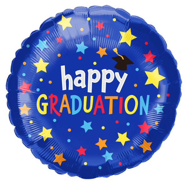 CONGRATS GRADS! BLUE GLITTER 18" BALLOON -G29