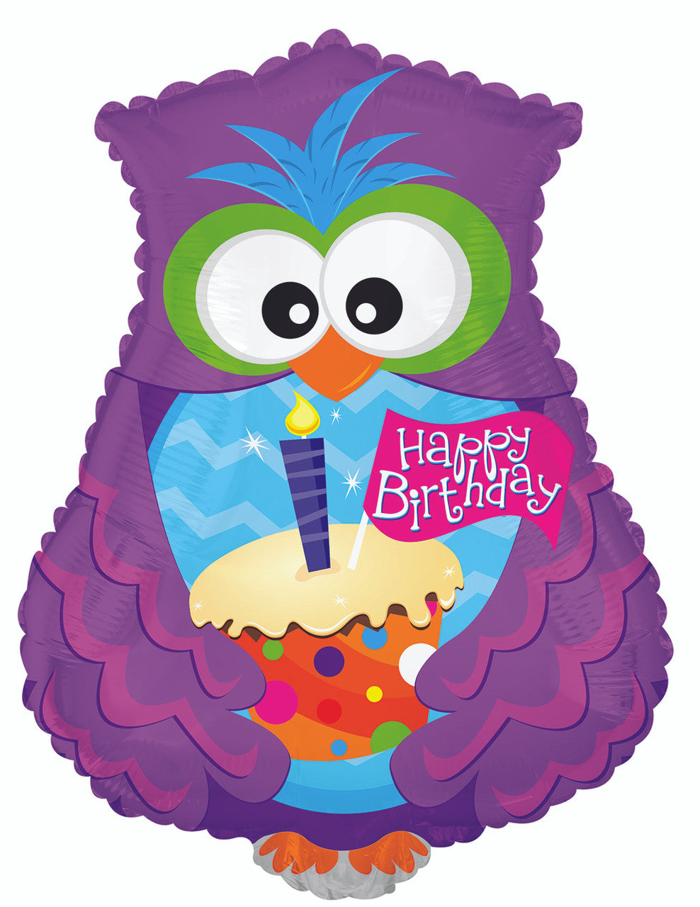 Happy Birthday Owl 24" Balloon - B68