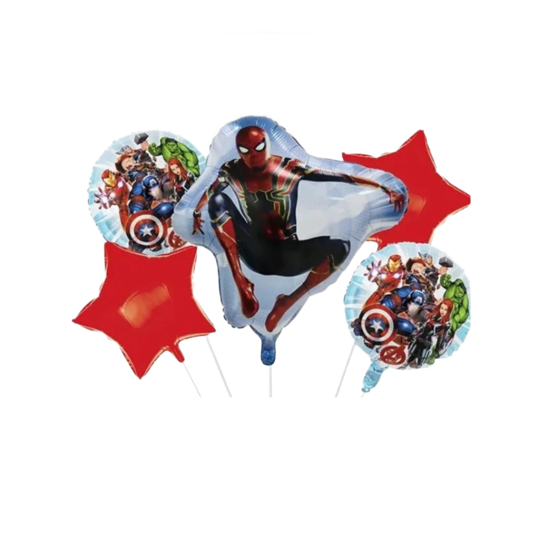 5pcs Avengers Spiderman Balloon 28” Balloon Set -KB#37