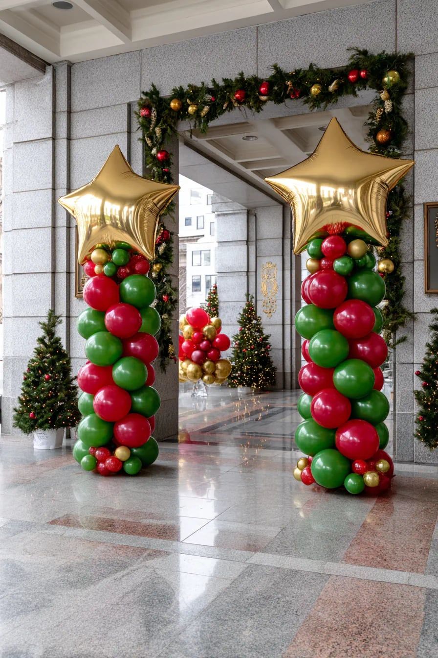Christmas Balloon Pillar