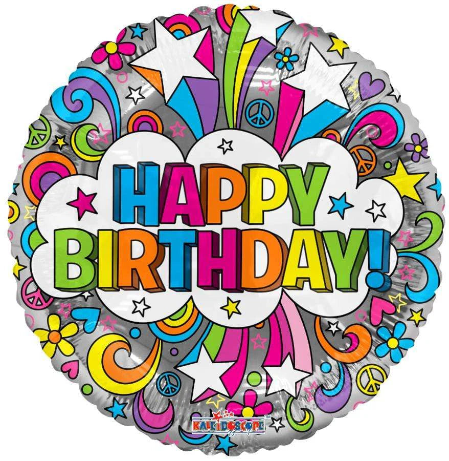 Colorful Happy Birthday shooting Stars! Balloon 18’’ B13