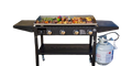 2 Burner stove with flat top griddle