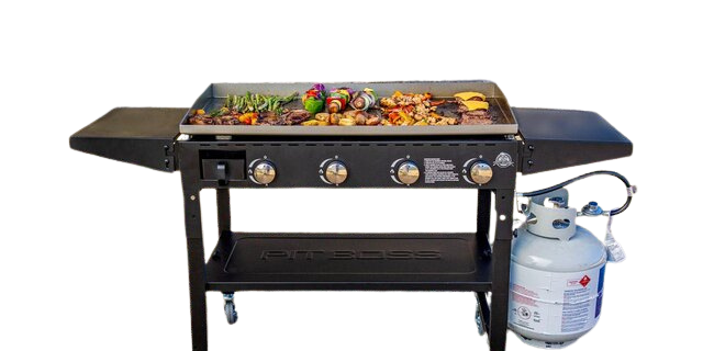 2 Burner stove with flat top griddle