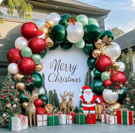 Christmas Balloon Backdrop