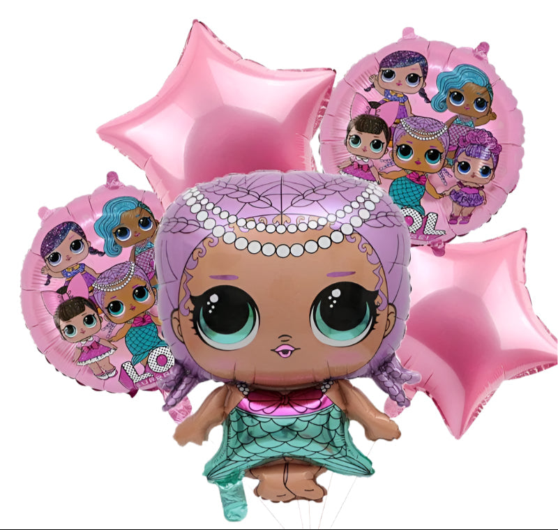 5pcs Koofest Diva Princess Character Balloon Set -K5014