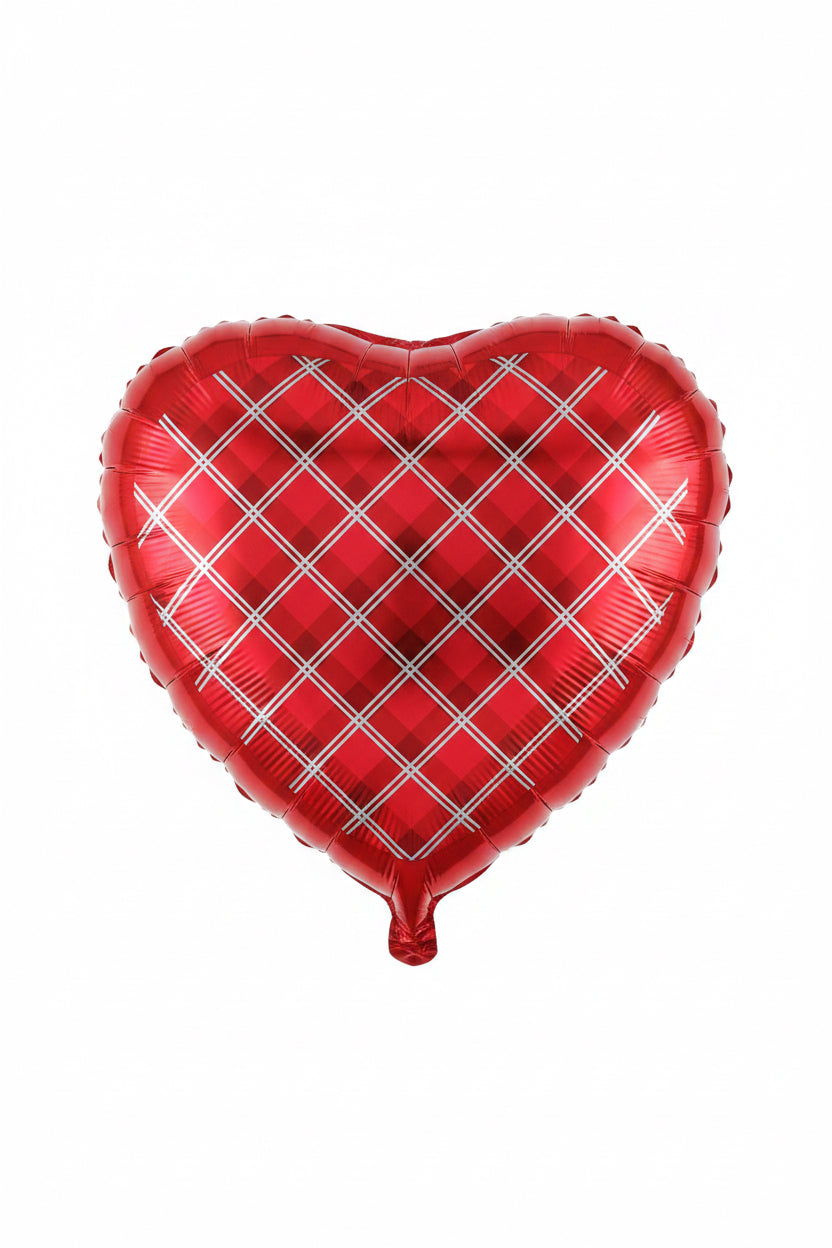 Red Plaid Heart 29" L42