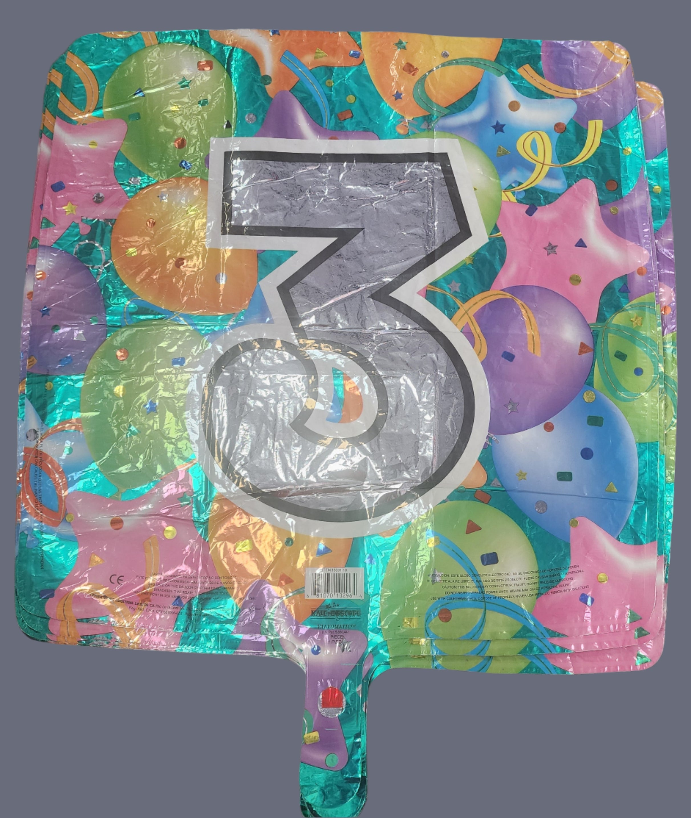 Its bright colors and large #3 18-inch ROUND balloon AB3