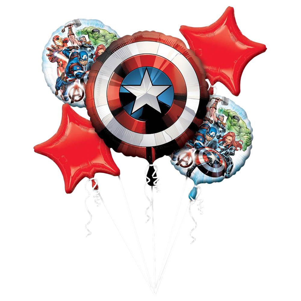 5pcs Avengers Captain America Balloon Set -KB#38