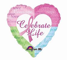 Balloon 18" Breast Cancer Awareness Ribbon Pink Mylar Foil Balloon C4
