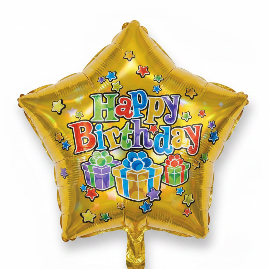 Star-shaped Happy Birthday! Balloon 18’’ B52