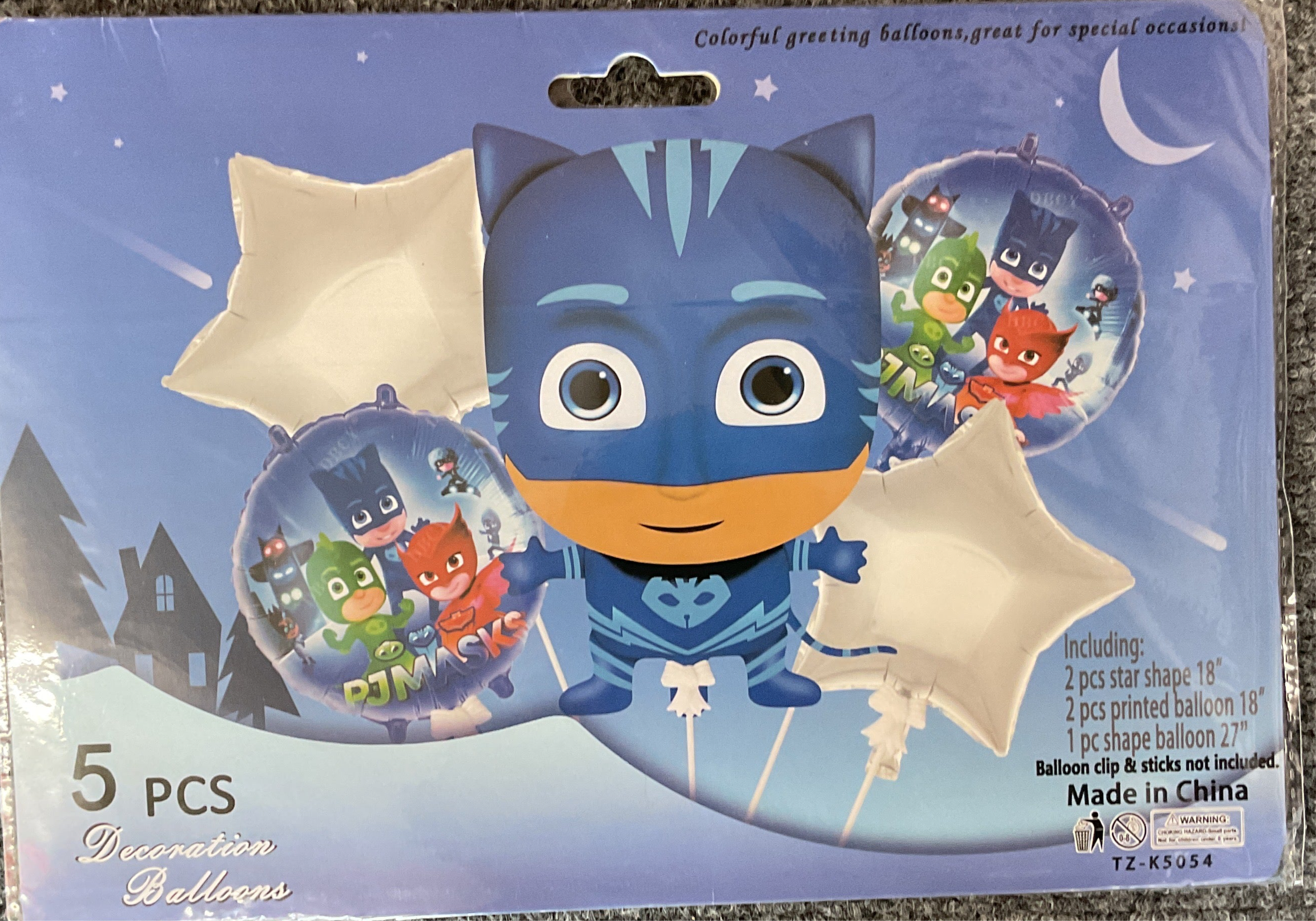 5pcs PJ Masks Balloon Set