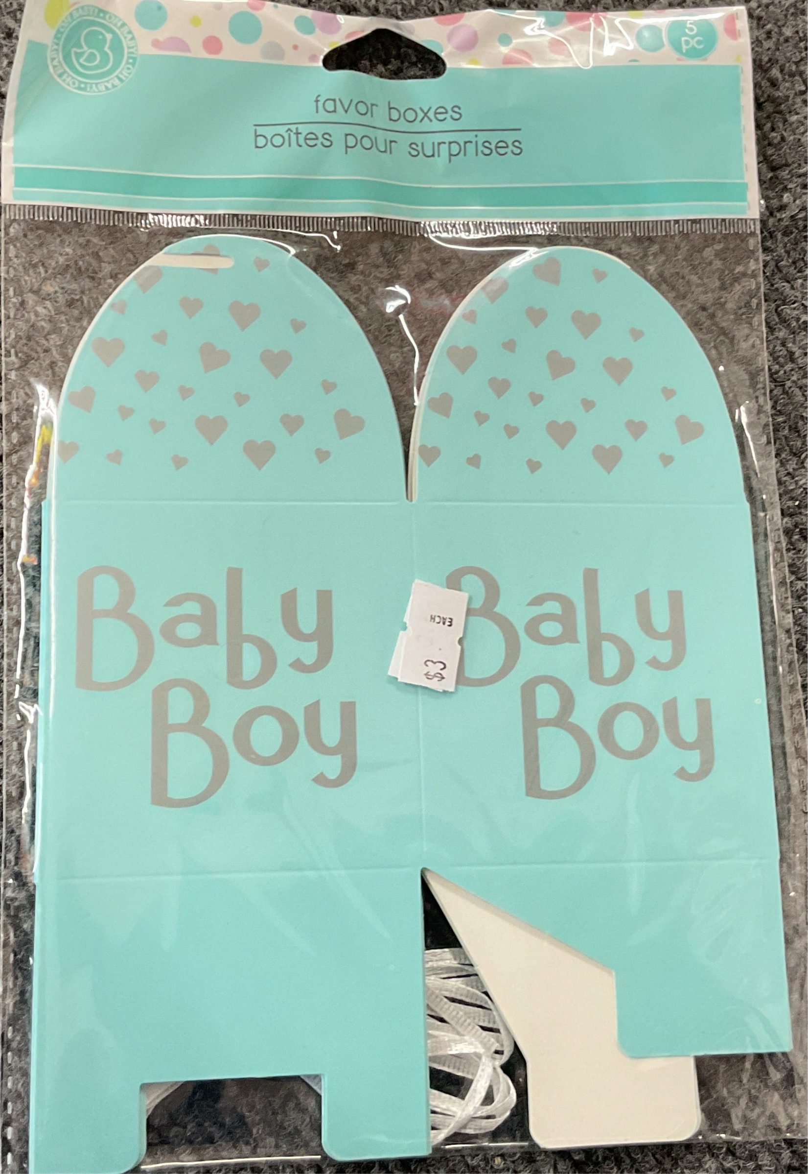 Blue baby boy favor boxes BS24