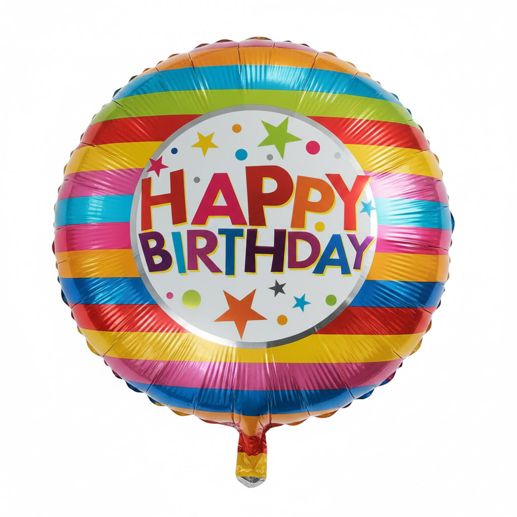 Happy Birthday colorful stripes! 18’’ B43