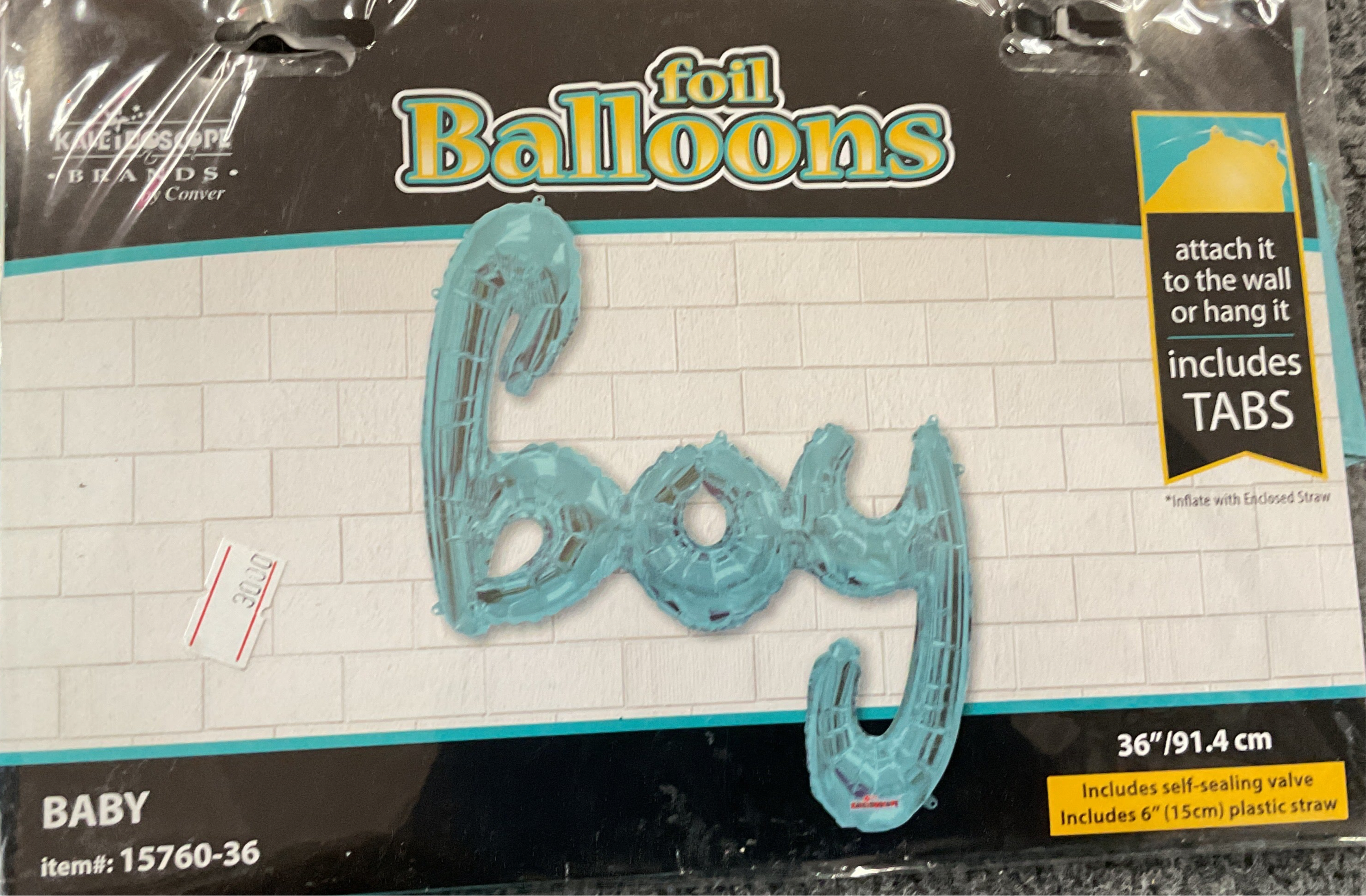 Baby shower blue foil boy balloon BS26