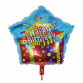Star-shaped Happy Birthday present! Balloon 18’’ B30