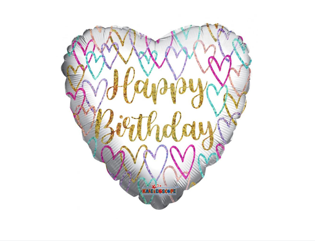 Happy Birthday Heart 18" Balloon - B69