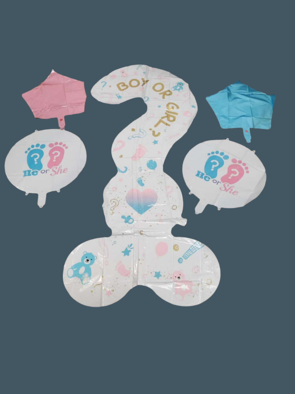BABY SWOWER 5PC STAR SHAPED AIR-FILLED BALLOON BS78