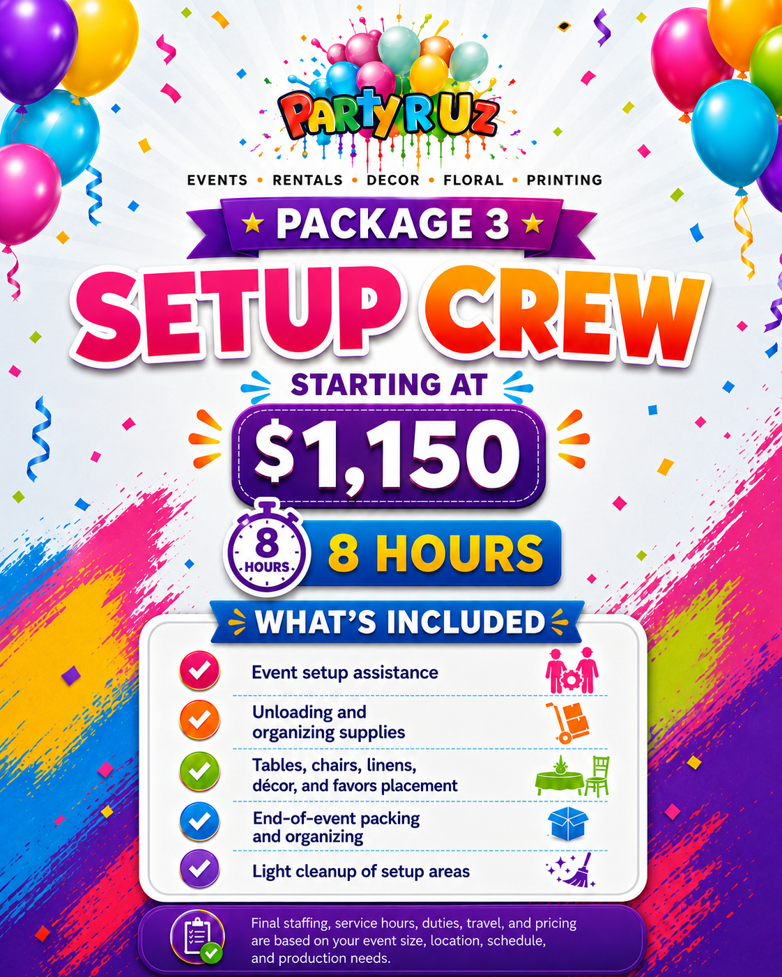 Full Event Production Team Package 3