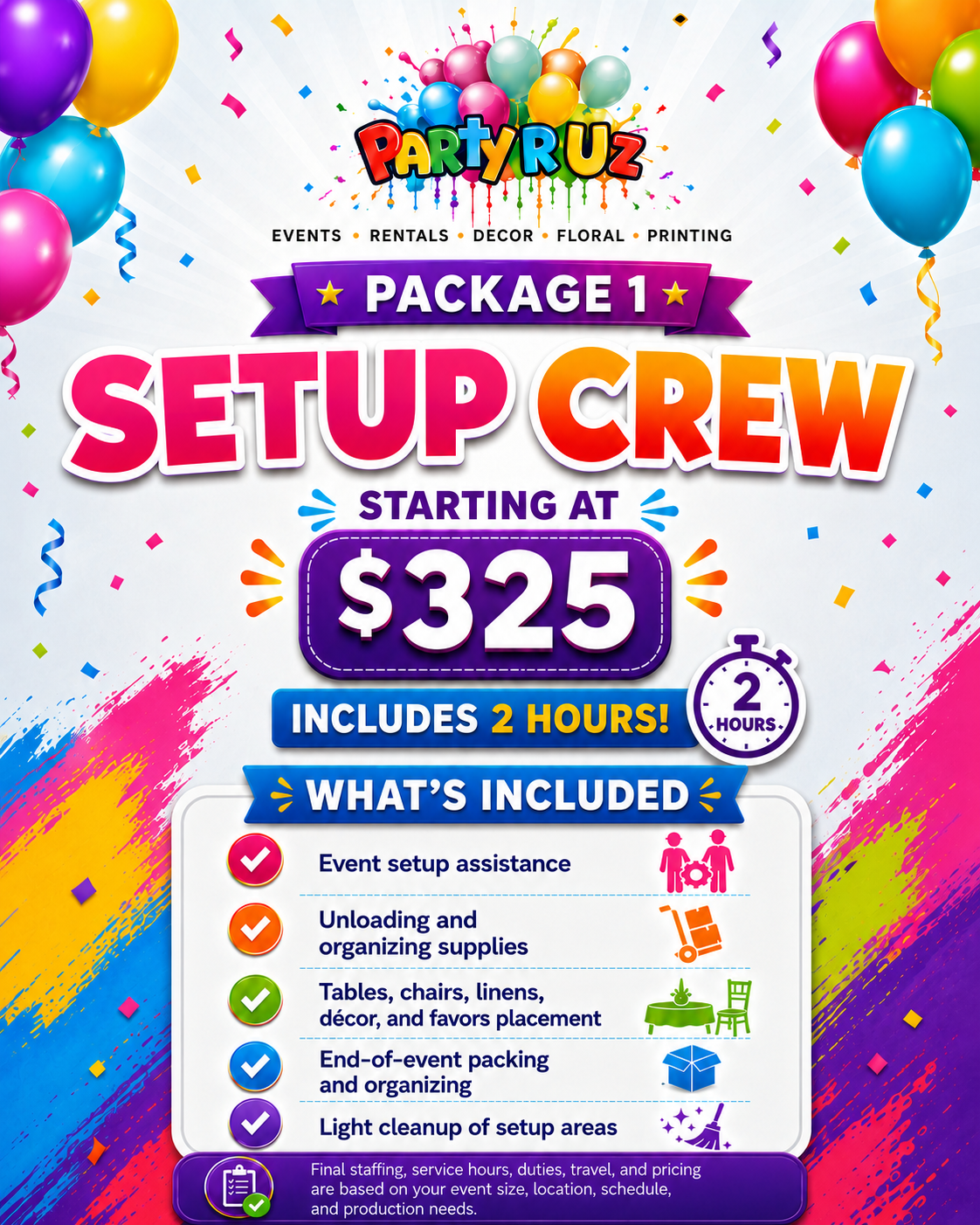 Setup Crew Package 1