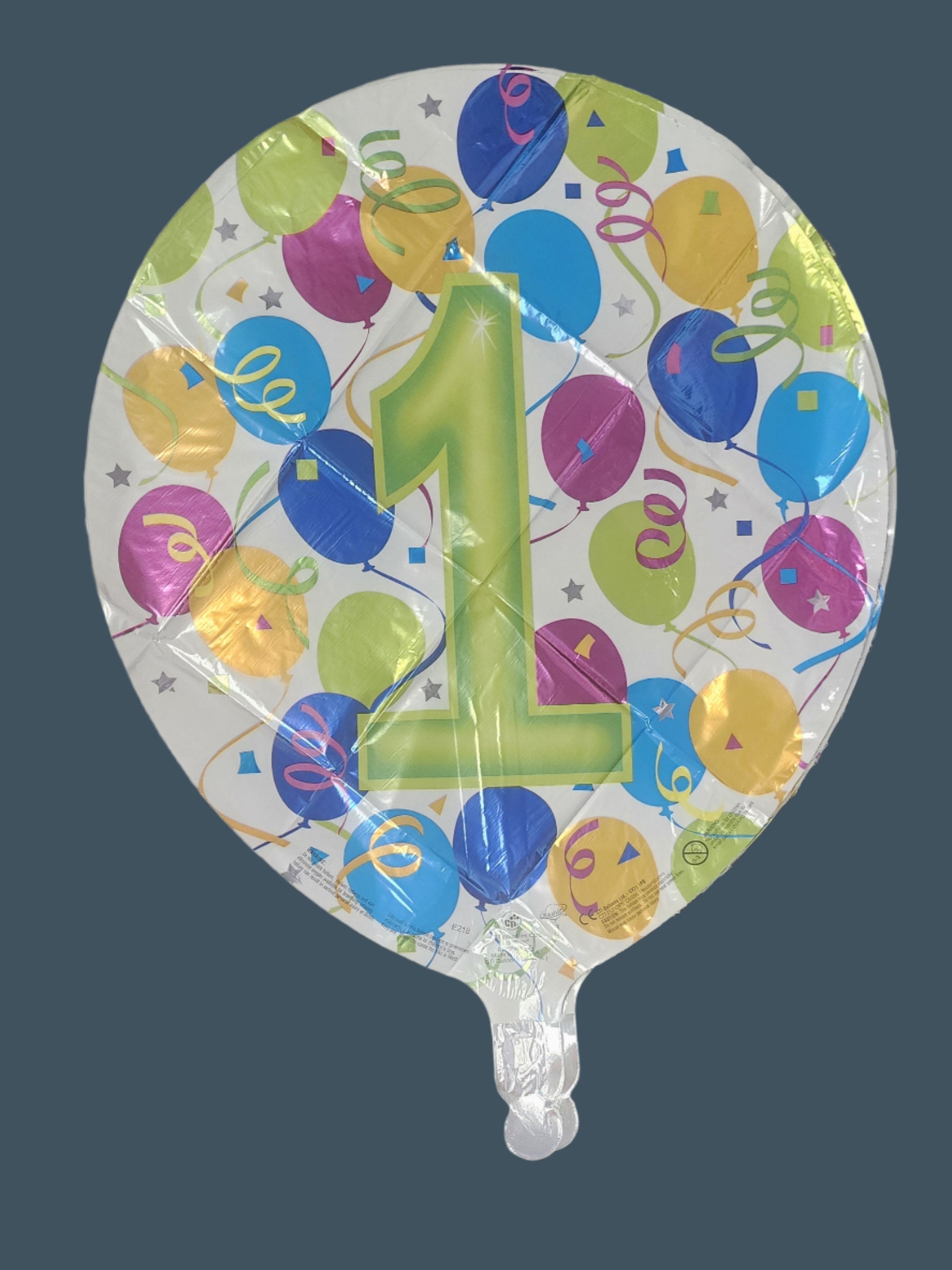 Its bright colors and large #1 18-inch ROUND balloon AB1