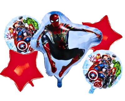 5pcs Avengers Spiderman Balloon 28” Balloon Set -KB#37