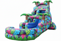 22ft purple crush water slide with landing pool