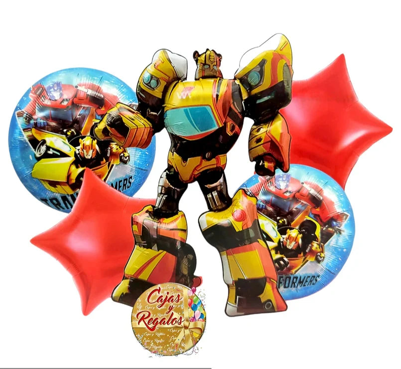 5pcs Transformers Bumblebee Party Balloon Set -KB#45