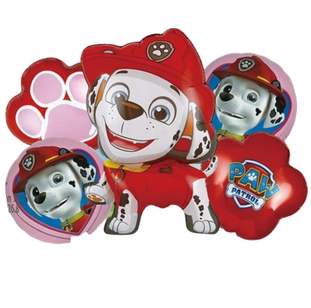 5pc Paw Patrol Balloon - Red