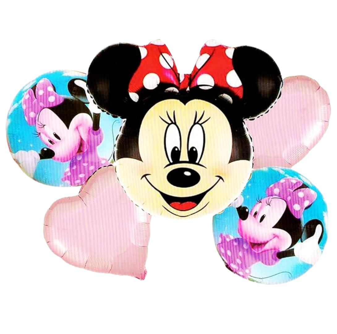5pcs Minnie Mouse - Face Balloon