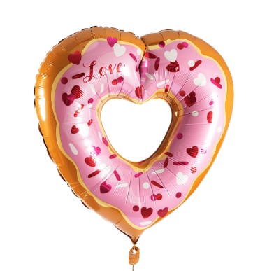 Open Heart Donut Shape Foil 26" Balloon -L51