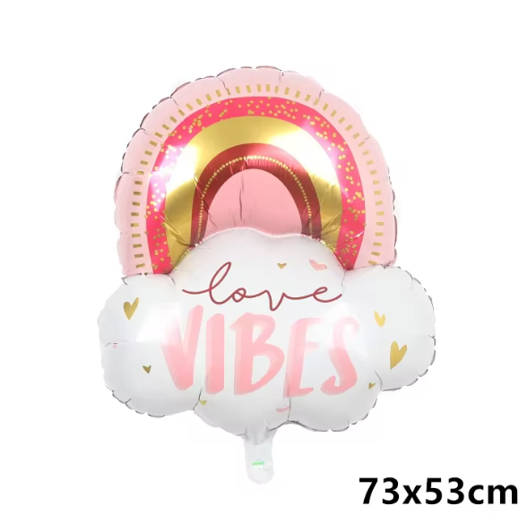 Clouds Sun Rainbow Aluminum Film Balloon VIBES K67