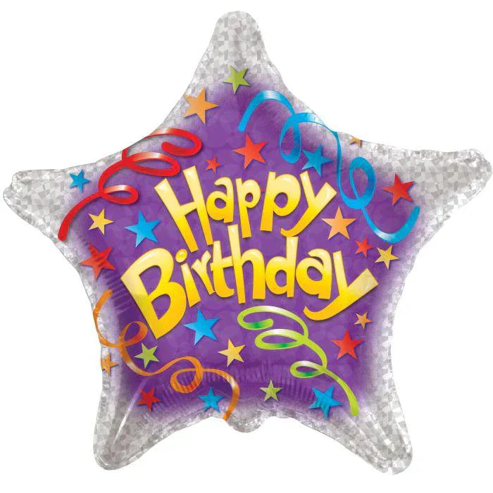 Happy Birthday Star 18" Balloon - B82