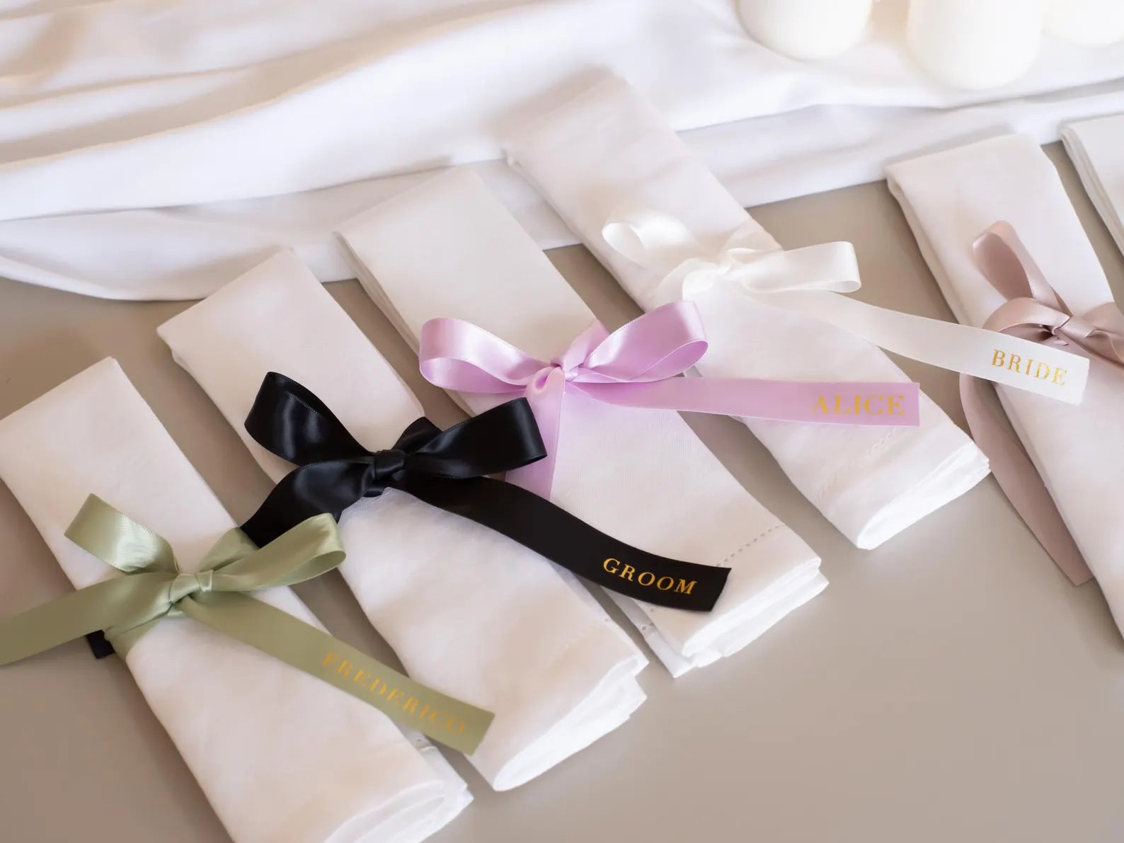 Personalized Ribbon Napkin Ties