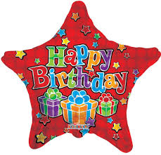 Happy birthday 18”star balloon HB83