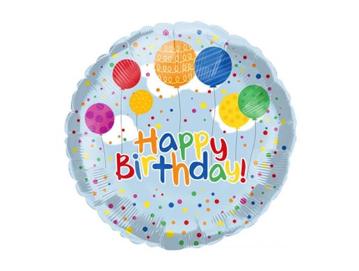 Happy Birthday 18" Balloon - B44